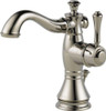Delta 597LF-PNMPU Faucet Cassidy Single Hole-Single Handle-4-Inch Plate/Metal Pop-up, Polished Nickel