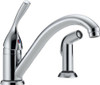 Delta 175-DST 134 / 100 / 300 / 400 Series Single Handle Kitchen Faucet with Spray 141413
