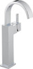 Delta 753LF Faucet Vero Single Handle Single Hole Bathroom Faucet for Vessel Sinks, Chrome
