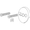 Delta RP31555CZ Other Overflow Plate & Screws - Trip Lever 133513