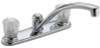 Delta 2102LF Kitchen Faucet Low Lead Two Handle Classic Series 8 " Centers Chrome Finish.