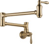 Delta 1177LF-CZ Faucet Traditional Wall-Mount Pot Filler Faucet, Champagne Bronze