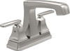 Delta 2564-SSTP-DST  Ashlyn Two Lever Handle Centerset Bathroom Faucet with Plastic Pop-Up Drain, Stainless
