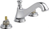Delta 3595LF-MPU-LHP  Cassidy Two Handle Low-Arc Widespread Bathroom Faucet with Metal Pop-Up Drain and without Handles, Chrome