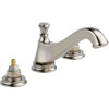 Delta 3595LF-PNMPU-LHP  Cassidy Two Handle Low-Arc Widespread Bathroom Faucet with Metal Pop-Up Drain and without Handles, Polished Nickel