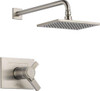Delta T17T253-SS Faucet Vero 17T Series Dual-Function Shower Trim Kit with Single-Spray Touch-Clean Rain Shower Head, Stainless (Valve Not Included)