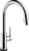Delta 9159T-DST Faucet Trinsic Single Handle Pull-Down Kitchen Faucet with Touch2O Technology and Magnetic Docking, Chrome