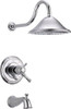 Delta T17T497 Faucet Cassidy MultiChoice 17T Series Tub and Shower Trim, Chrome