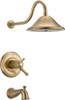 Delta T17T497-CZ Faucet Cassidy MultiChoice 17T Series Tub and Shower Trim, Champagne Bronze
