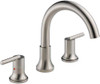 Delta T2759 Faucet Trinsic, 3-hole Roman Tub Trim, Chrome