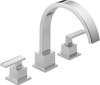 Delta T2753 Two Handle 3-Hole Roman Tub Faucet Trim 137198