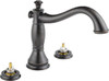 Delta T2797-RBLHP  Cassidy 3-Hole Roman Bathtub Faucet Trim without Handles, Venetian Bronze