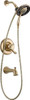 Delta T17494-CZ-I Faucet Linden 17 Series Dual-Function Tub and Shower Trim Kit with 2-Spray In2ition 2-in-1 Hand Held Shower Head with Hose, Champagne Bronze (Valve Not Included)