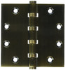 Deltana DSB45B5  4.5 x 4.5 in. Square Ball Bearings Hinges, Antique Brass - Solid Brass - 30 Case - Pack of 2