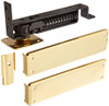 Deltana DASH95CR003  Double Action Solid Brass Spring Hinge with Solid Brass Cover Plates