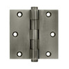 Deltana DSB3515A  Plain Bearing 3.5" x 3.5" Solid Brass Square Corner Plain Bearing Mortise Hinge - Pair