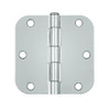 Deltana S35R526 3.5 in. x 3.5 in. Steel Hinge w Residential Thickness - Pair (Set of 10) (Chrome)