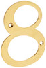 Deltana RN4-8  Solid Brass 4-Inch House Number 8 Board