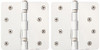 Deltana S44R4BB26  Residential Ball Bearing 4 Inch x 4 Inch Steel Hinge with 1/4 Inch Radius Corners Polished Chrome.