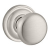 Baldwin HDROUTRR150  Round Half-Dummy Knob with Traditional Round Rose, Satin Nickel