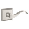 Baldwin FDCURTSR150  Reserve Full Dummy Lockset x Curve with Traditional Square Rose, Satin Nickel Finish