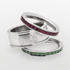 Logo Art WIL035CR-SZ6 Minnesota Wild MINNESOTA WILD TEAM LOGO CRYSTAL STACKED RING SET SIZE 6