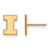 LogoArt GP008UIL Illinois Extra Small (3/8 Inch) Post Earrings (Gold Plated).