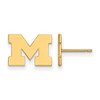 LogoArt GP008UM Michigan Extra Small (3/8 Inch) Post Earrings (Gold Plated).