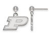 LogoArt SS010PU Purdue Earrings Dangle Ball (Sterling Silver).