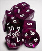 Koplow RPG Dice Sets: Purple/White Transparent 10-Die Set