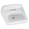 American Standard 356.041.020 0 Lucerne Wall-Mount Lavatory Sink with Center Faucet Hole for Exposed Bracket Support, White