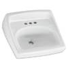 American Standard 356.115.020 0 Lucerne Wall-Mount Lavatory Sink with Center and Extra Left Hand Hole, White