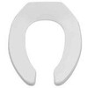 American Standard 5901.100.020 Commercial Elongated Open Front Toilet Seat Less Cover in White