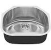 American Standard Portsmouth D-Shape Undermt Sink W/Drain Stainless Steel American Standard 18SB.9232100s.075