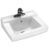 American Standard 321.075.020 0 Declyn Vitreous China Wall-Mount Lavatory Sink with Concealed Arm Support and Faucet Holes on 4-Inch Centers, White