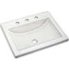 American Standard 643.008.020 0643008.020 Drop-In Bathroom Sink with 3 Hole with Overflow, 21", White