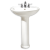 American Standard 236.111.020 0 Cadet Pedestal Top and Leg with Center Hole Only, White.