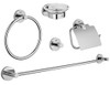 Grohe 40344001 Essentials Master Bathroom Accessories set, 5-in-1