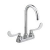 American Standard 7500.180.002  Monterrey Centerset 1.5 Gpm Lavatory Faucet with Gooseneck Spout and VR Wrist Blade Handles Less Drain, Polished Chrome