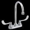 American Standard 7500.145.002  Monterrey Centerset 0.5 Gpm Lavatory Faucet with Gooseneck Spout and VR Metal Lever Handles Less Drain, Polished Chrome