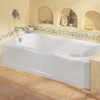 American Standard 2396.202.020  Princeton Recess 5-Feet by 34-Inch Left-Hand Drain Americast Bath Tub with Integral Apron and Luxury Ledge, White