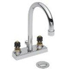 American Standard 7401000.002 7401.00.002 Heritage Centerset Lavatory Faucet with 5 Rigid Gooseneck Spout and Metal Pop Up Drain, Polished Chrome (Handles Not Included)