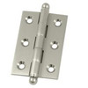 Deltana CH2517U15  2.5 x 1.68 in. Hinge with Ball Tips, Satin Nickel - Solid Brass - 3 Case - Pack of 2