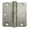 Deltana S35R4HD26D 3.5 in. x 3.5 in. x 0.25 in. Radius Heavy Duty Steel Hinge - Pair (Set of 10) (Brushed Chrome)