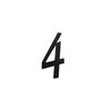 Deltana RNZ44 4 in. House Numbers Zinc Die-Cast in Black (Set of 10) (4)