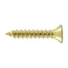 Deltana SCWS910U3   1" #10 Steel Wood Screw, Bright Brass, Pack Of 100