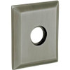 Baldwin R033056PS R033.PS Pair of 3.225" Height Square Passage Rosettes, Lifetime Satin Nickel