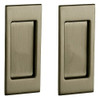 Baldwin PD006050PASS PD006.PASS Santa Monica Passage Pocket Door Set with Door Pull from the, Satin Brass and Black