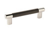 Amerock BP36558PNBBR  Esquire 5-1/16 in (128 mm) Center-to-Center Polished Nickel/Black Bronze Cabinet Pull