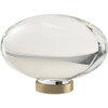 Amerock BP36651CBBZ Glacio 1-3/4 in. (44mm) Diameter Clear Crystal/Golden Champagne Oval Cabinet Knob